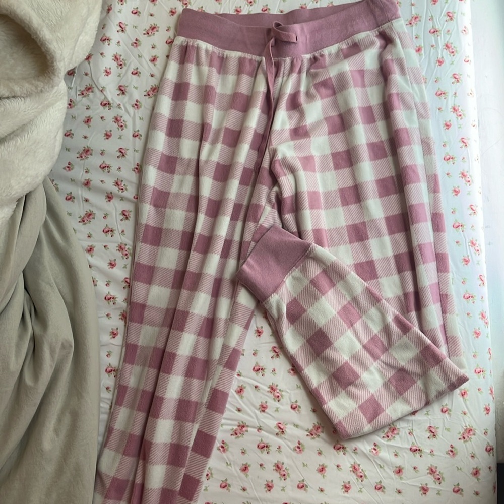 Aeropostale Pink Plaid Pajama Pants, Size Medium, Like New